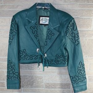 Vintage Cotton Wood Creek Short Leather Jacket S